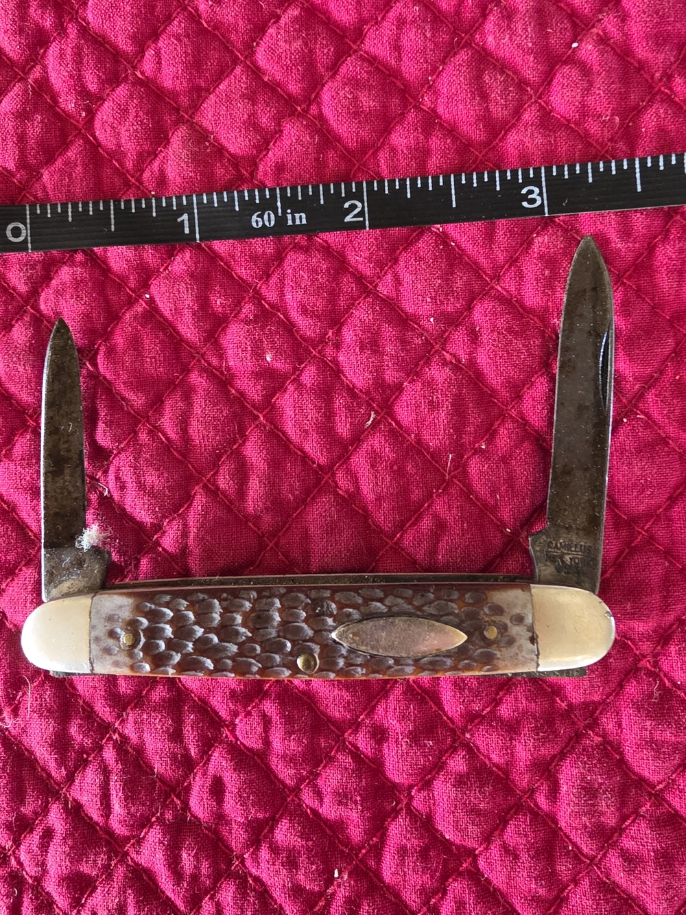 Camillus New York Vintage Two-Blade Pocket Knife with Jigged Bone Handle EUC